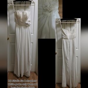 Elegant White Strapless Gown